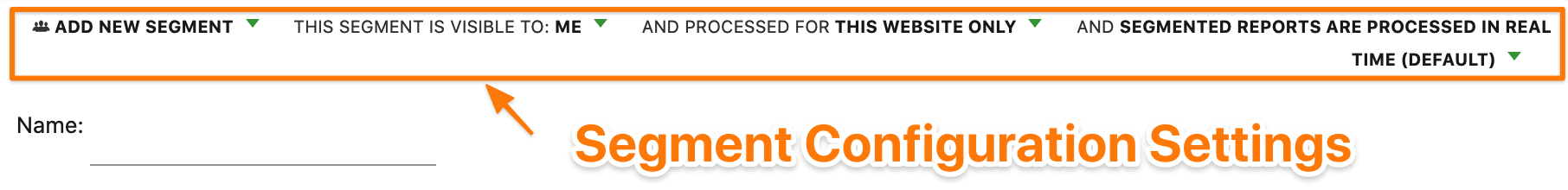 Segment Configuration Settings