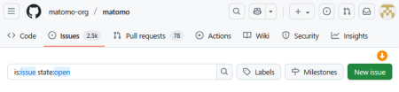 new github issue