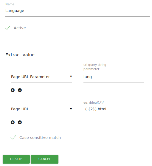 custom dimensions extraction rules - content groups