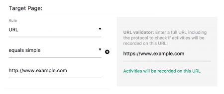 matomo heatmap Target Page Validator