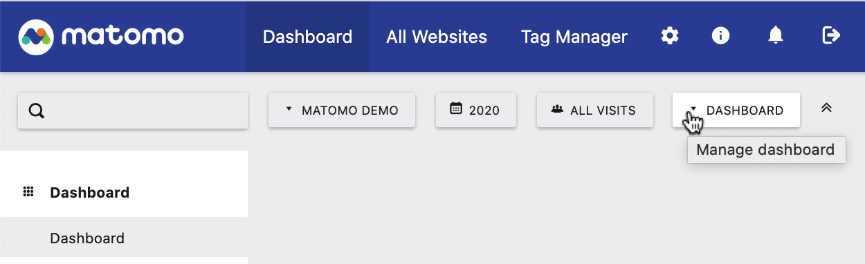 Dashboard Menu Button