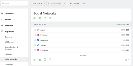 view social networks report