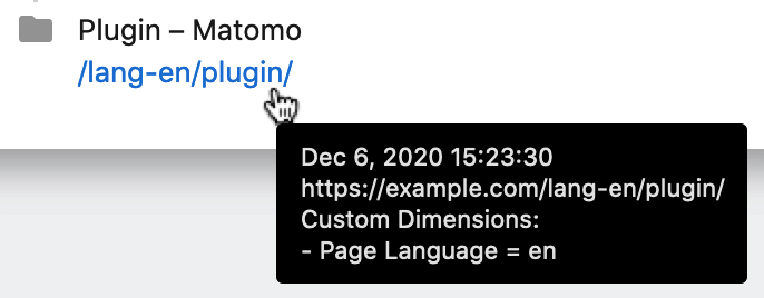 Page Language Dimension