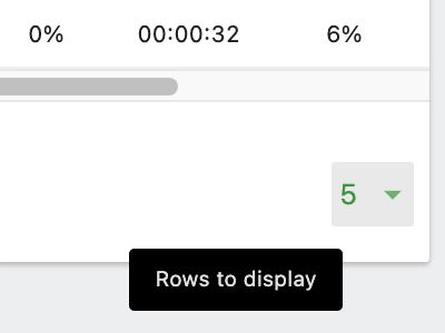 Table Row Settings