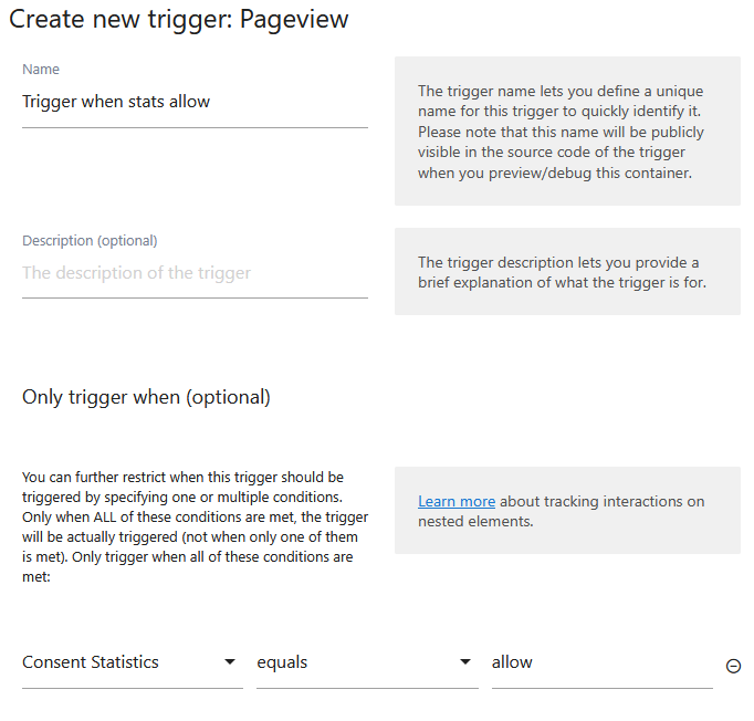 tag manager trigger for consent