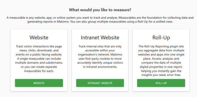 create matomo measurable
