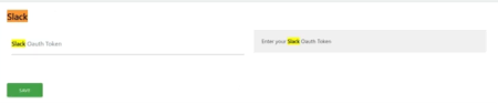 Slack OAuth token
