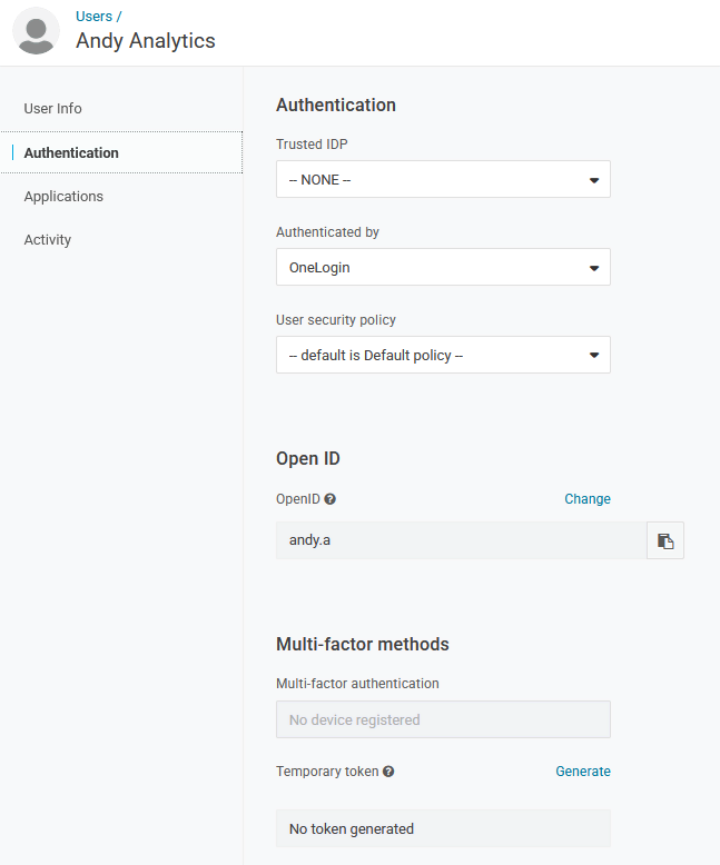onelogin app authentication