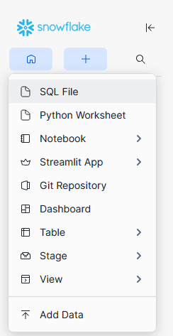 create new sql file 