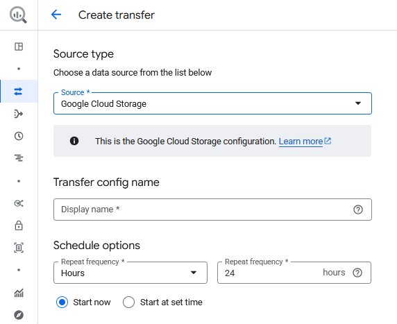 choose source type