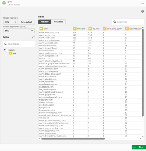 qlik choose table to import
