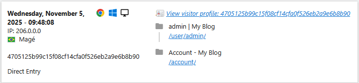 view user id in visits log