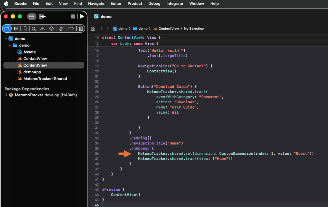 Track Custom Dimensions with the Matomo SDK for iOS FAQ - Analytics ...