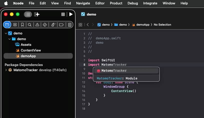 Set up tracking with the Matomo SDK for iOS FAQ - Analytics Platform ...