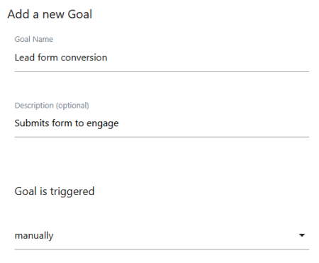 add manually triggered goal