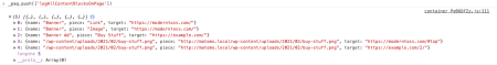 Content Tracking Console Log